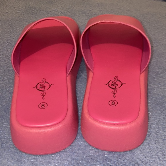 Pink Slides Womens Slides Womens Slip on Shoes Pink Sandals Girls Pink Shoes - Picture 11 of 13